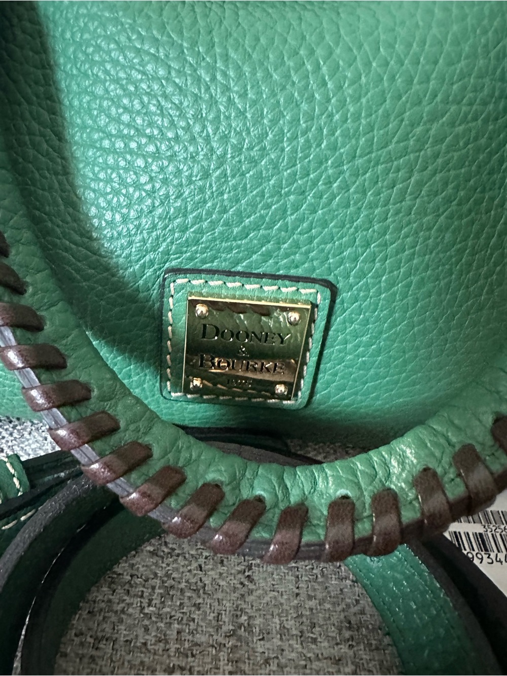 Dooney & Bourke Small Pebbled Leather Satchel - Emerlad - Picture 3 of 11